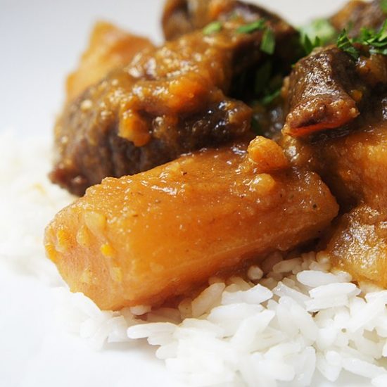 Carne com Aipim