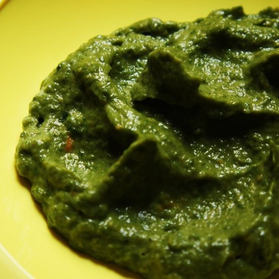 Purê de Espinafre e Batata Doce para Bebês