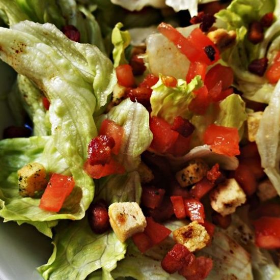Salada Crocante com Bacon