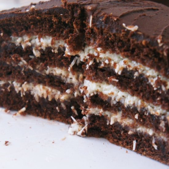 Receita de Bolo Prestígio (chocolate e coco)