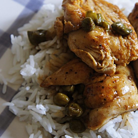 Receita de Peito de Frango ao Molho de Manteiga e Alcaparras