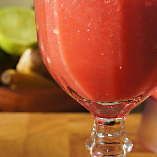 Receita de Suco de Melancia, Morango e Gengibre
