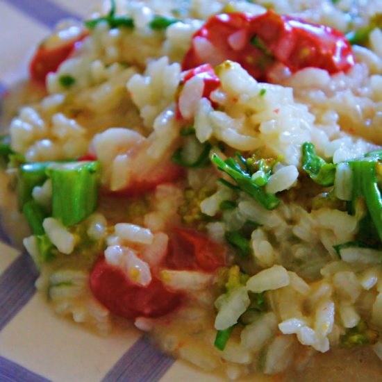 Receita de Risoto de Brócolis e Tomatinho Uva