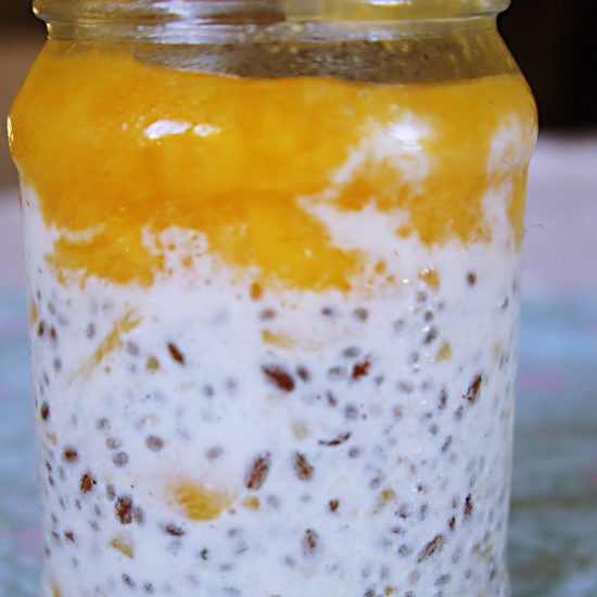 Receita de Pudim de Chia com Manga