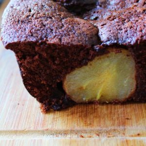 Receita de Bolo de Chocolate e Pera