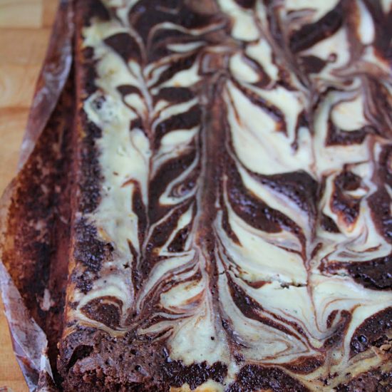 Receita de Bolo Mármore de Chocolate e Cheesecake